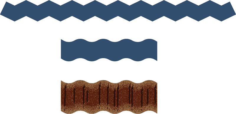 Von der Zickzack-Linie zum Wellenschnitt